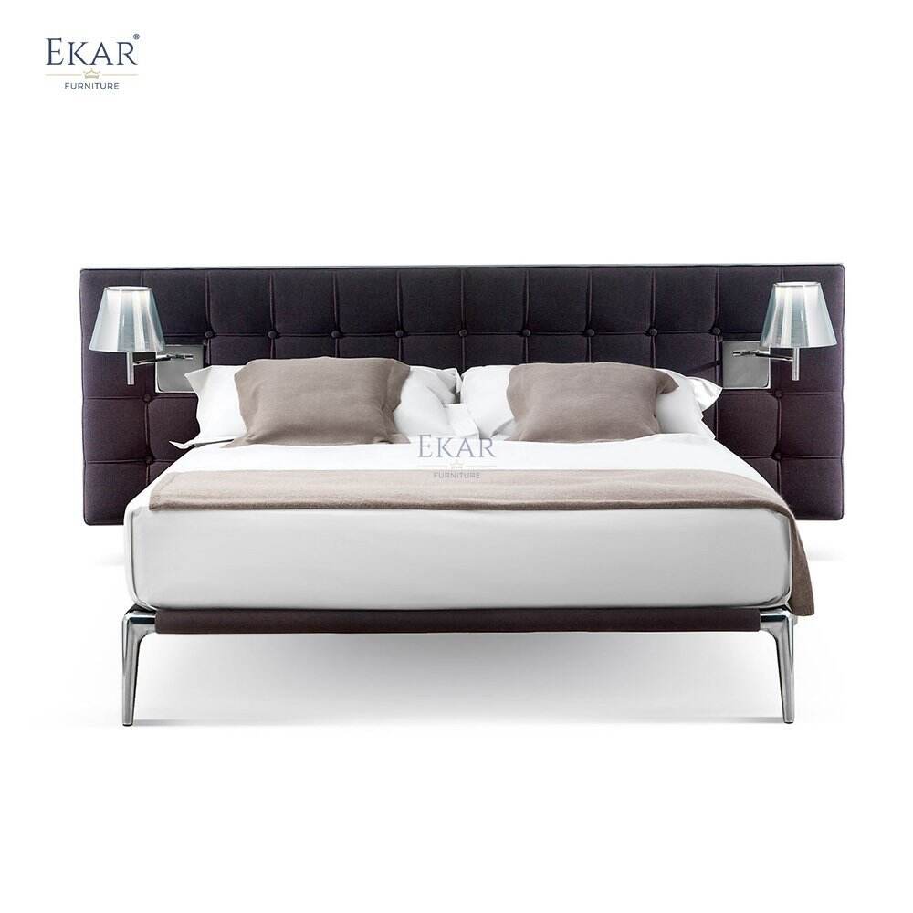 Wall-Mounted Aluminum Bed Frame with Polished Legs  Modular and Easy-to-Assemble Bed