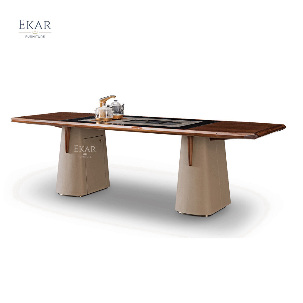 EKAR FURNITURE Modern luxury light tea table wooden living room coffee table