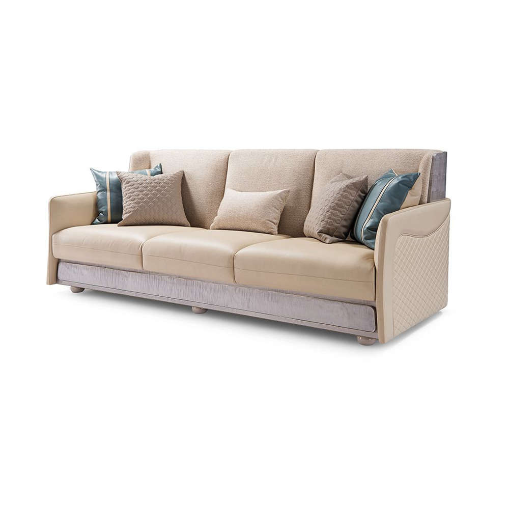 High-End Italian Leather Sectional Sofa - Modern Luxury for Your Living Room