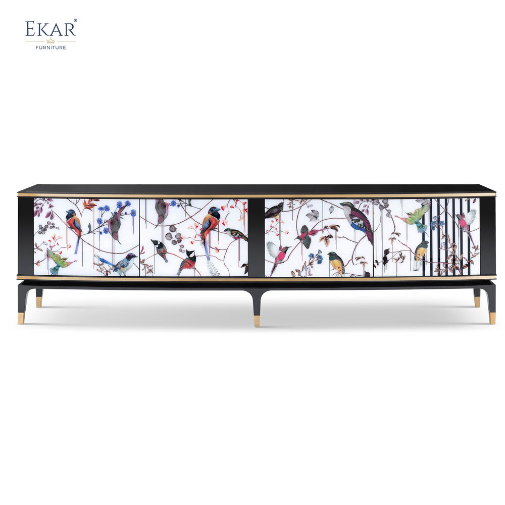 Crystal Artistry TV Cabinet Combine Entertainment and Elegance with Exquisite Craftsmanship