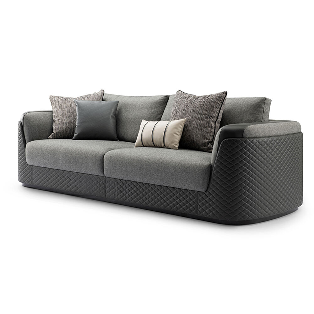 Armrest Black Titanium Brushed Metal Sofa - Modern Comfort with a Sleek Edge