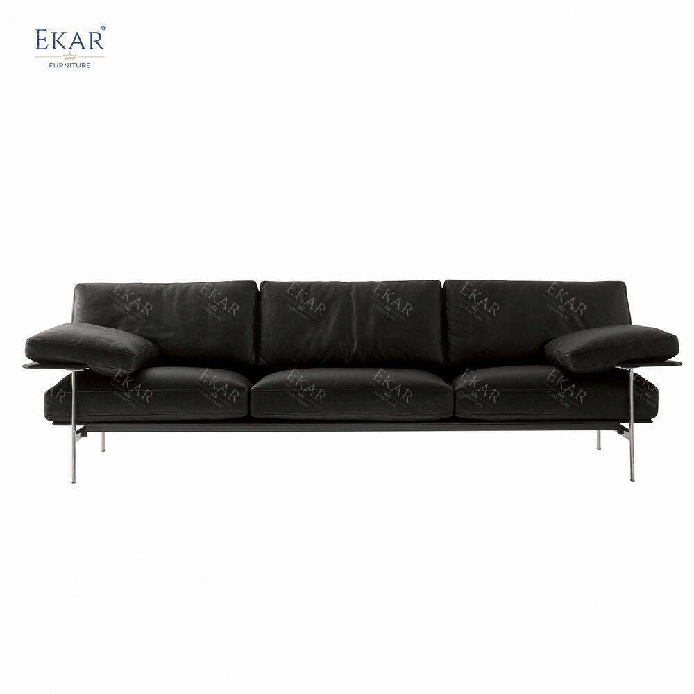 New design All-Metal Frame Sofa: Sturdy, Durable, and Stylish Living Room Furniture;black sofa