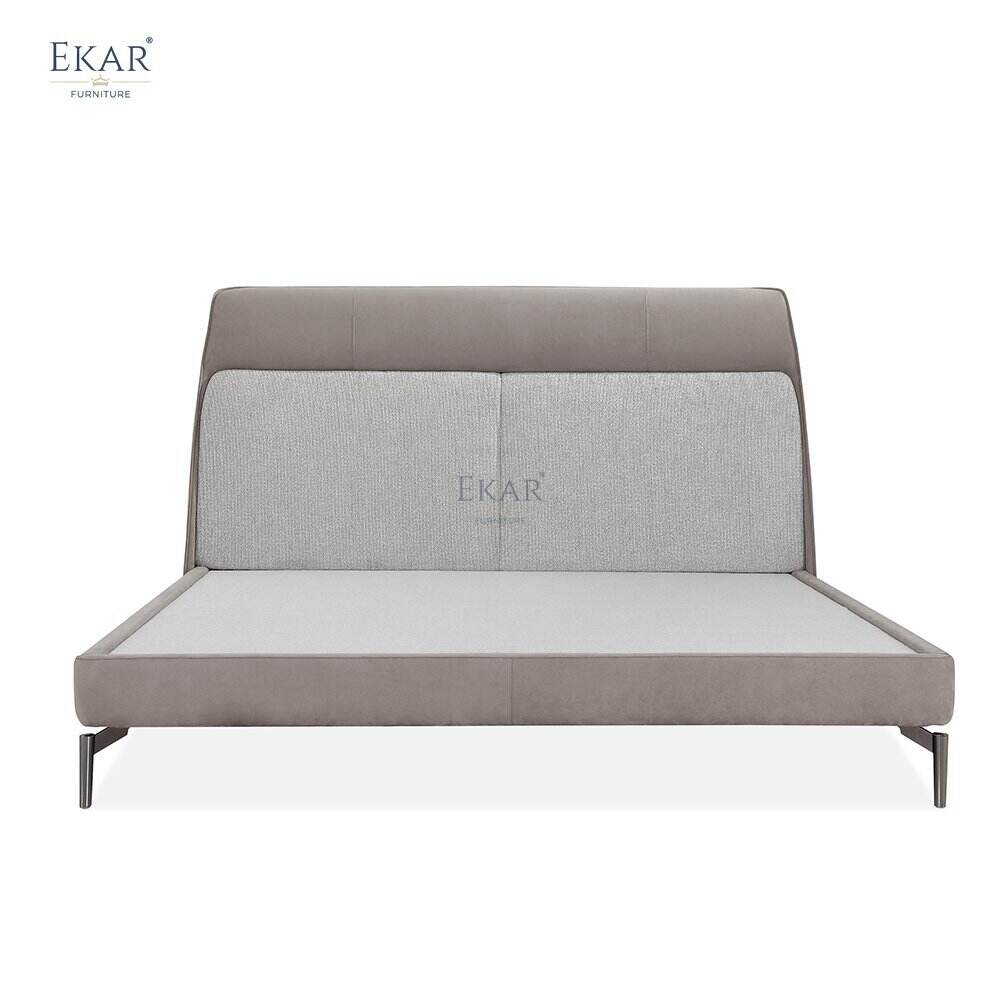 Two-Tone Bed Frame with Internal Metal Structure for Stylish Bedrooms