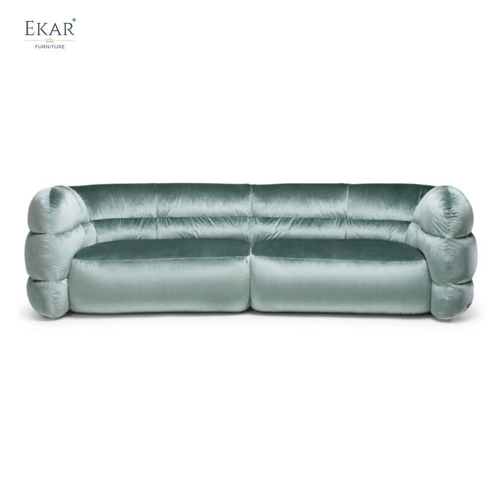 Luxury Modern Velvet Modular Sofa Set - Elegant Interior Plush Couch