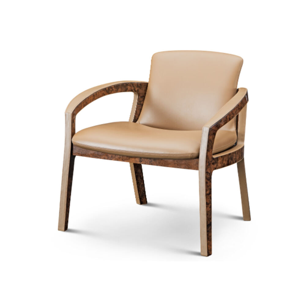 Craftsmanship Fusion Solid Wood Frame Leisure Chair - Comfortable Elegance