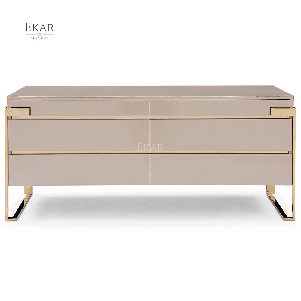 EKAR FURNITURE High grade furniture cabinet wooden board metal frame drawers chest