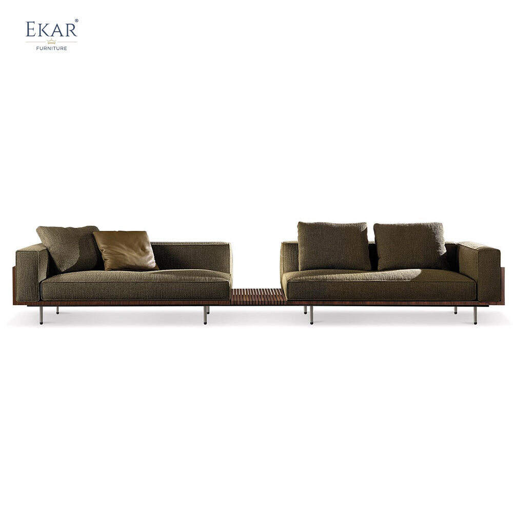 Solid Wood Multilayer Plywood Sofa with Exquisite African Rosewood Veneer and Matte Finish