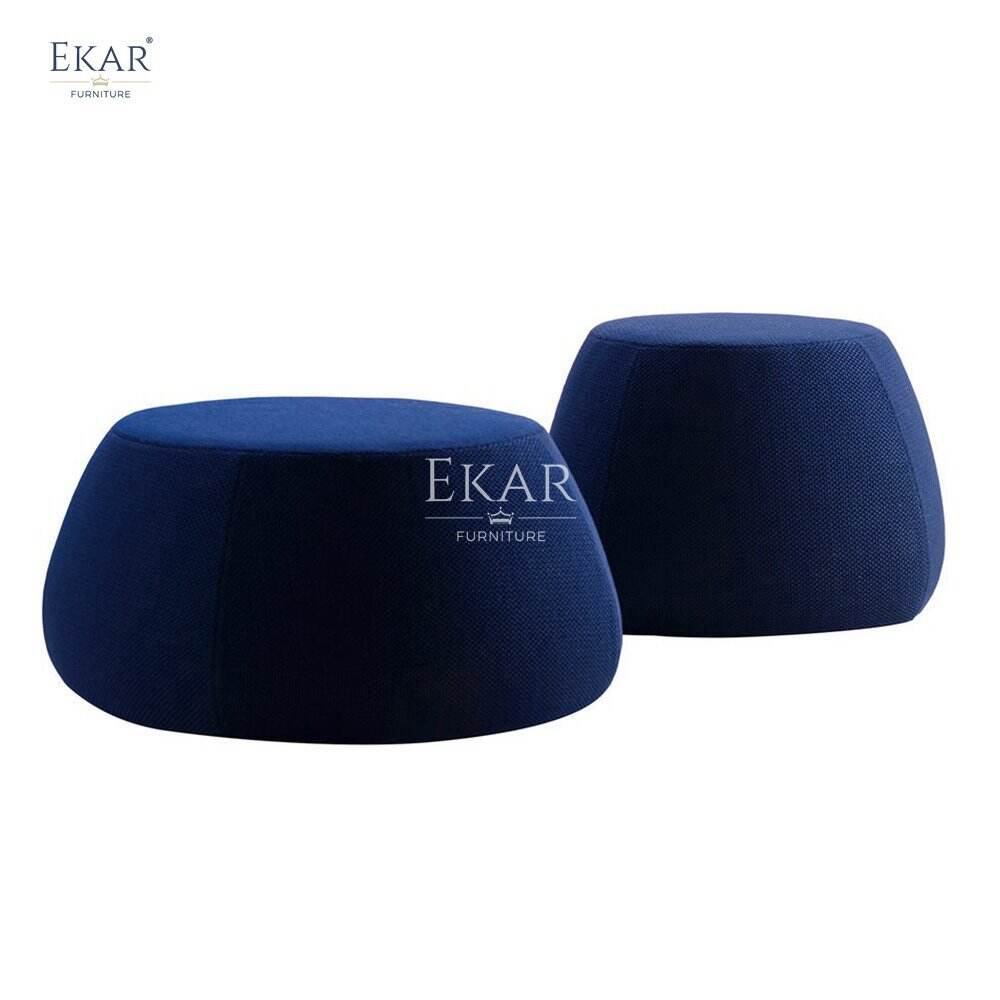 Wooden Frame High-Density Foam Round Stool