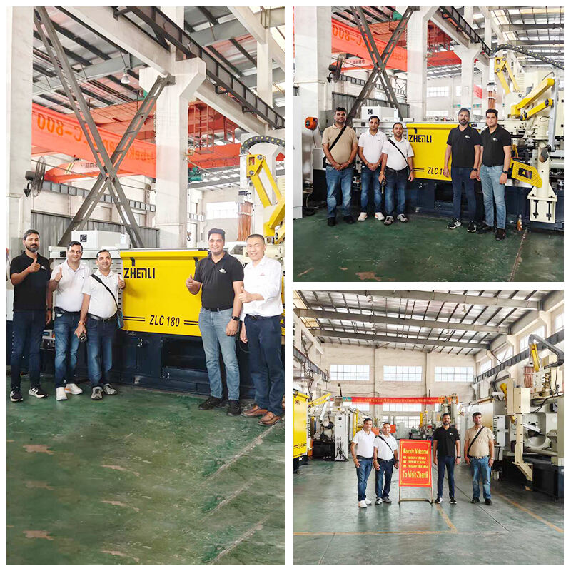 Indian customers inspect equipment