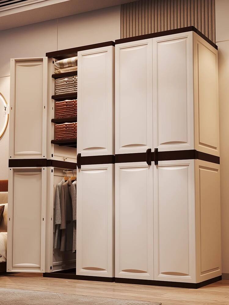 European Style Cream White Plastic Cabinet
