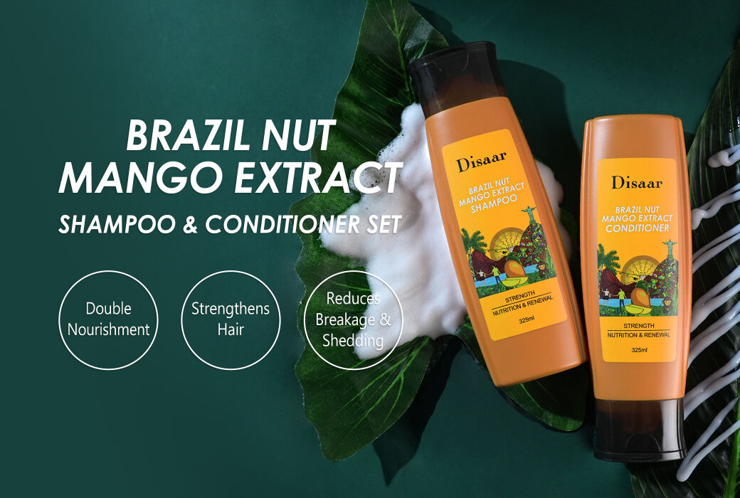 Disaar Brazil Nut & Mango Shampoo & Conditioner Set For Dry, Damaged, Fine & Brittle Hair