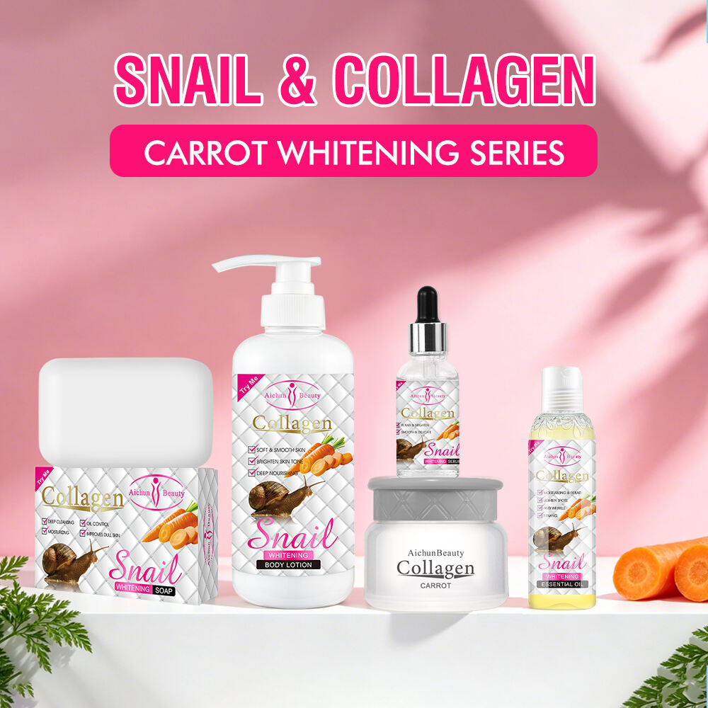 Aichun Beauty ұлу коллагені мен сәбіздің қоректендіруші жарықтандырушы тәрбиелік тін қатары: біркелкі емес, қатты және тусыңқы тері үшін