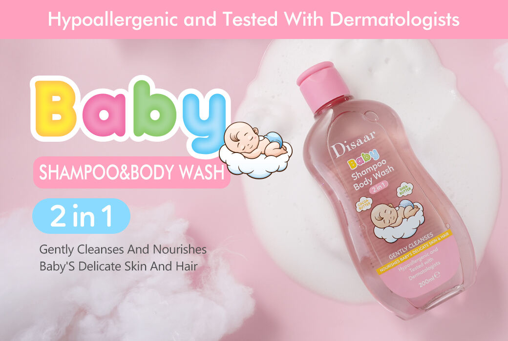 Disaar 2 in 1 Baby Shampoo and Body Wash Gentle Cleanser For Baby Hair & Body