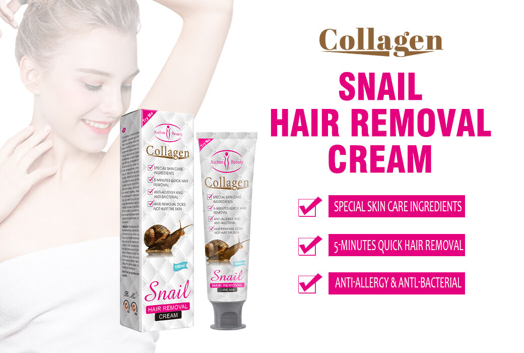 Aichun Beauty 100ml Snail & Collagen Hair Removal Cream Refreshing Purifying