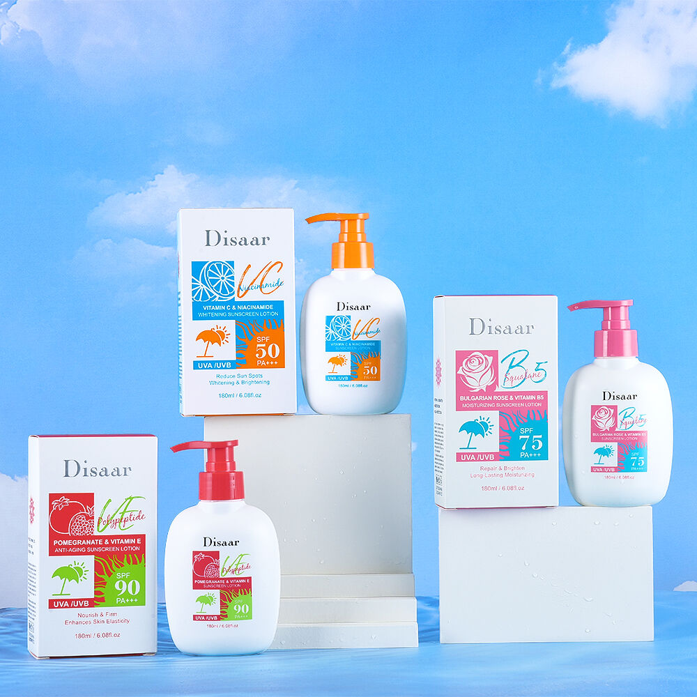 Qaybta Disaar 180ml ee Lotionka Suncreeen ee Xaqiijinta Sare