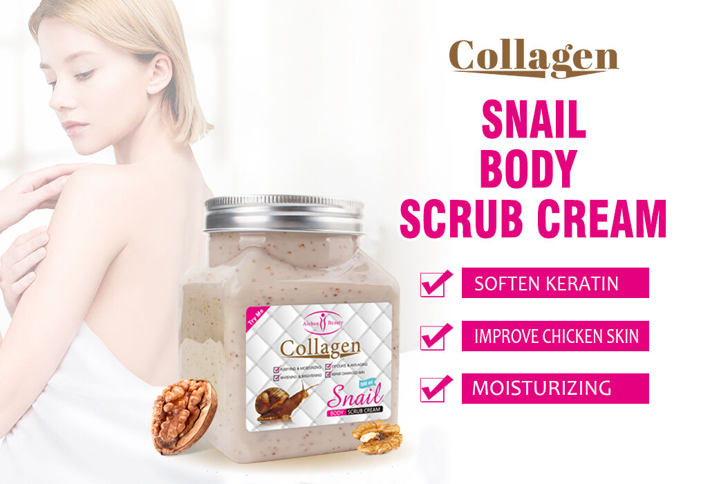 Aichun Beauty 500ml Snail & Collagen Body Scrub Cream