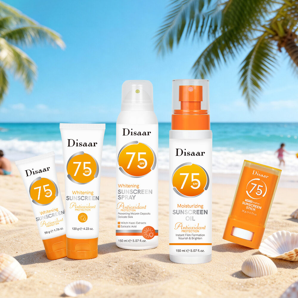 Сыртқы іс-шаралар үшін SPF 75 Ақтартатын Күнге Қарсы Крем Сериясы, Үлкен Данада