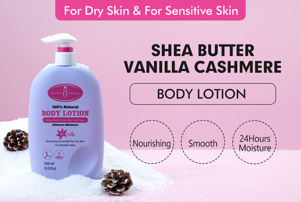 Aichun Beauty Shea Butter & Vanilla Cashmere Body Lotion For Dry and Rough Skin
