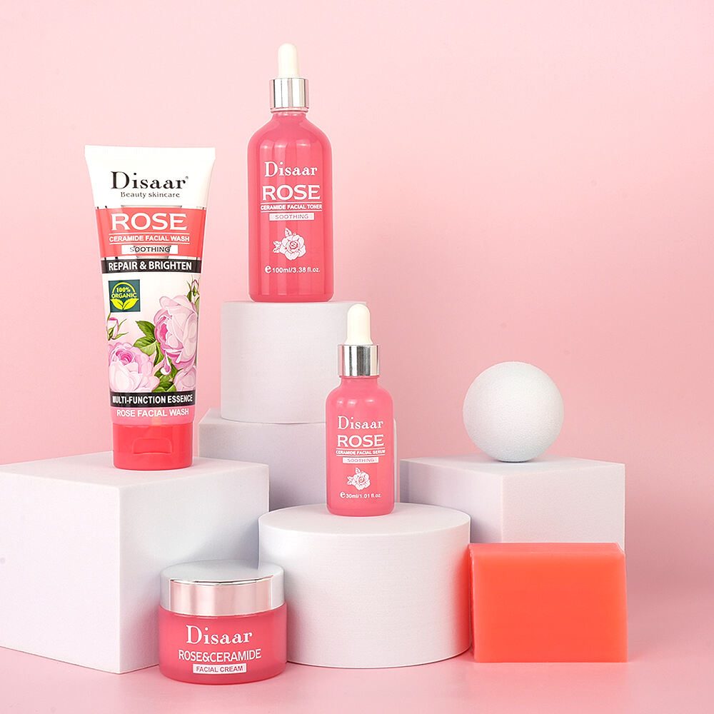 Natural Skin Care Products-Rose & Ceramide Soothing Skin Care Series