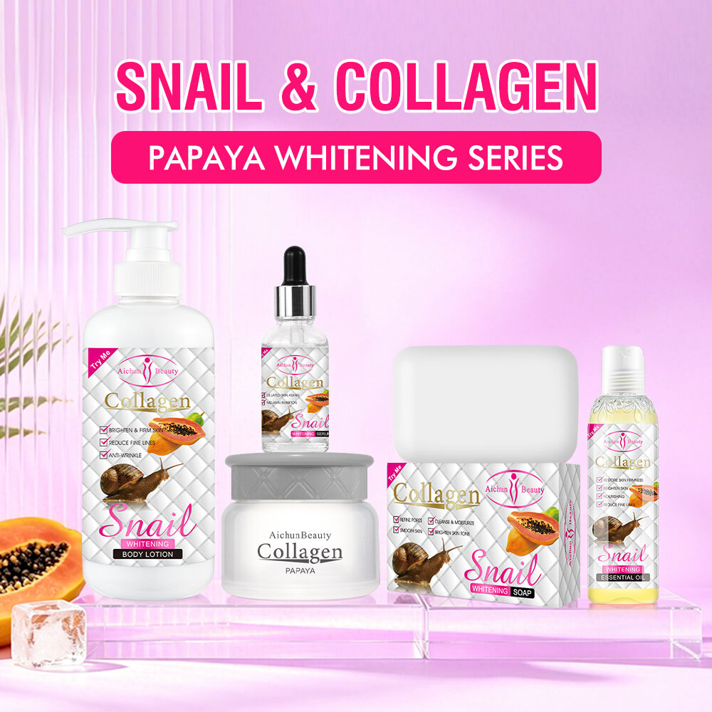 Serie Aichun Beauty de Colágeno de Caracol y Papaya para el blanqueamiento cutáneo, disponible para venta al por mayor y suministro con marca privada