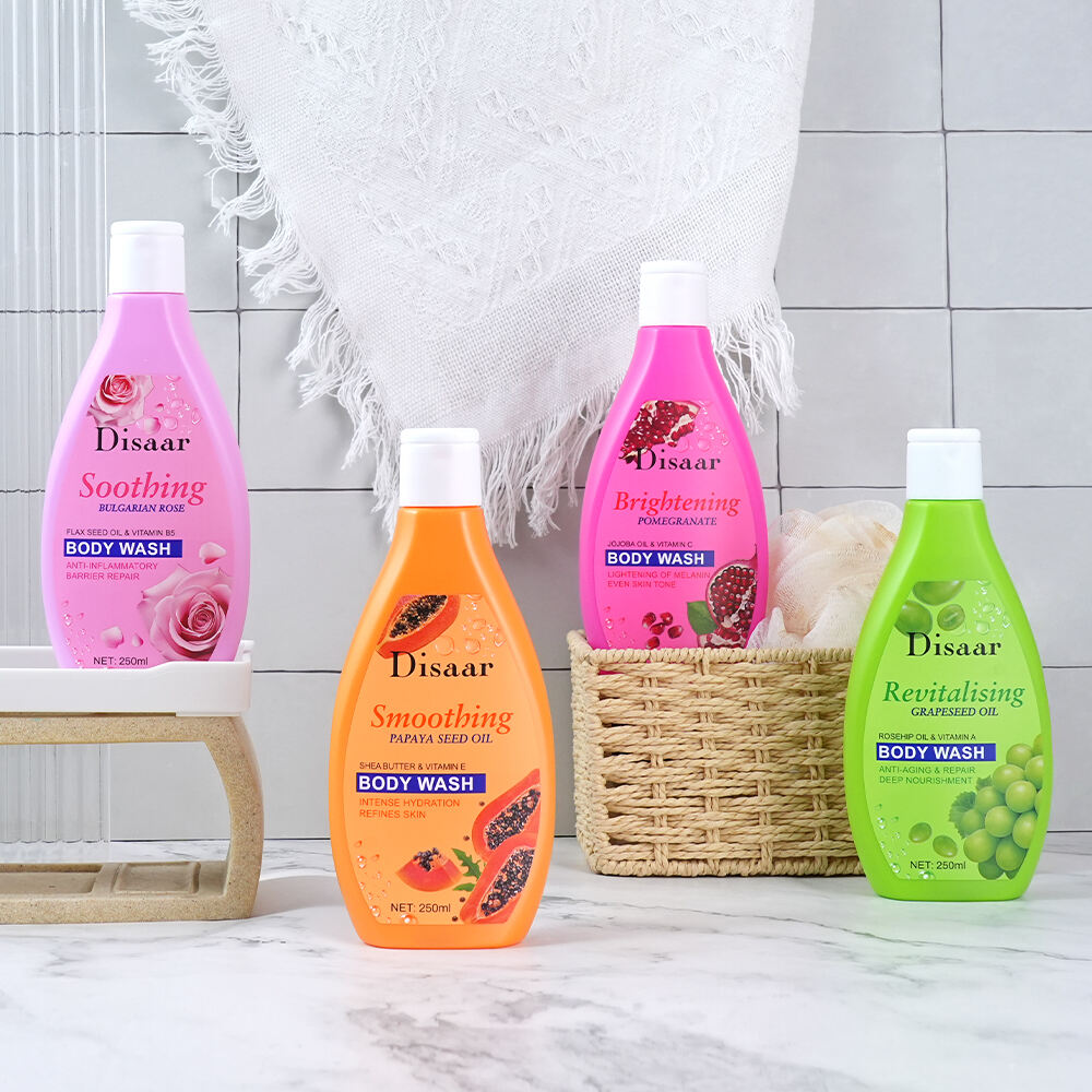 Serie de gel de baño Disaar, limpiador corporal humectante a base de plantas para uso diario en la ducha, suministro a granel