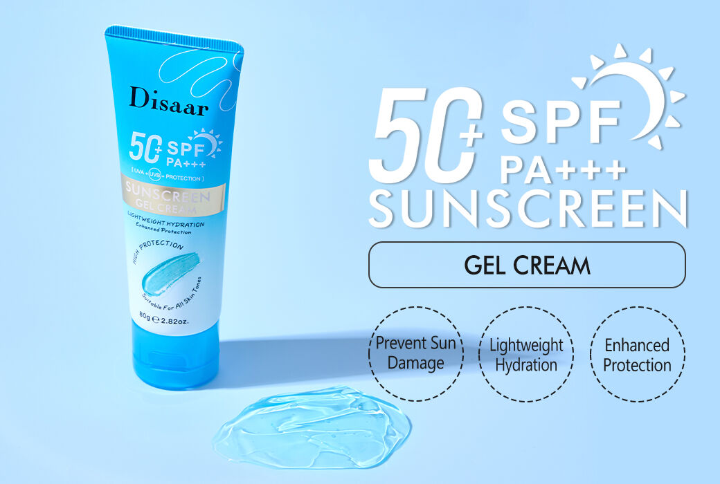 Disaar 80g  SPF50+ Sunscreen Gel Cream PA+++ Daily Lightweight Sunscreen