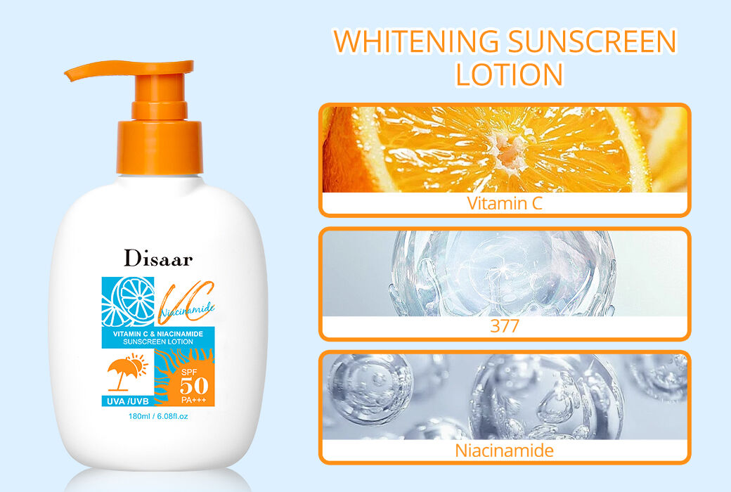 Disaar 180ML Whitening Sunscreen Lotion SPF50  PA+++ 