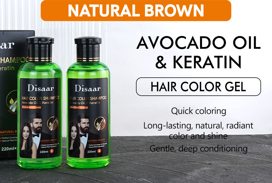Disaar Avocado Oil & Keratin Hair Color Gel (Natural Brown)