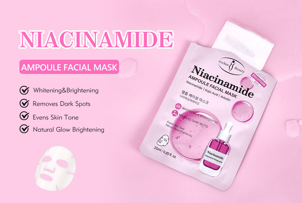 Aichun Beauty 25ml × 5pcs Niacinamide Ampoule Facial Sheet Mask