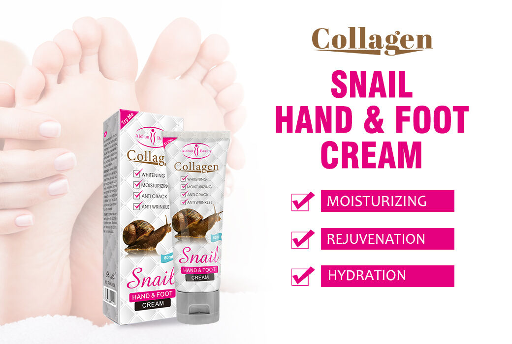 Aichun Beauty 80ml Snail & Collagen Hand & Foot Cream