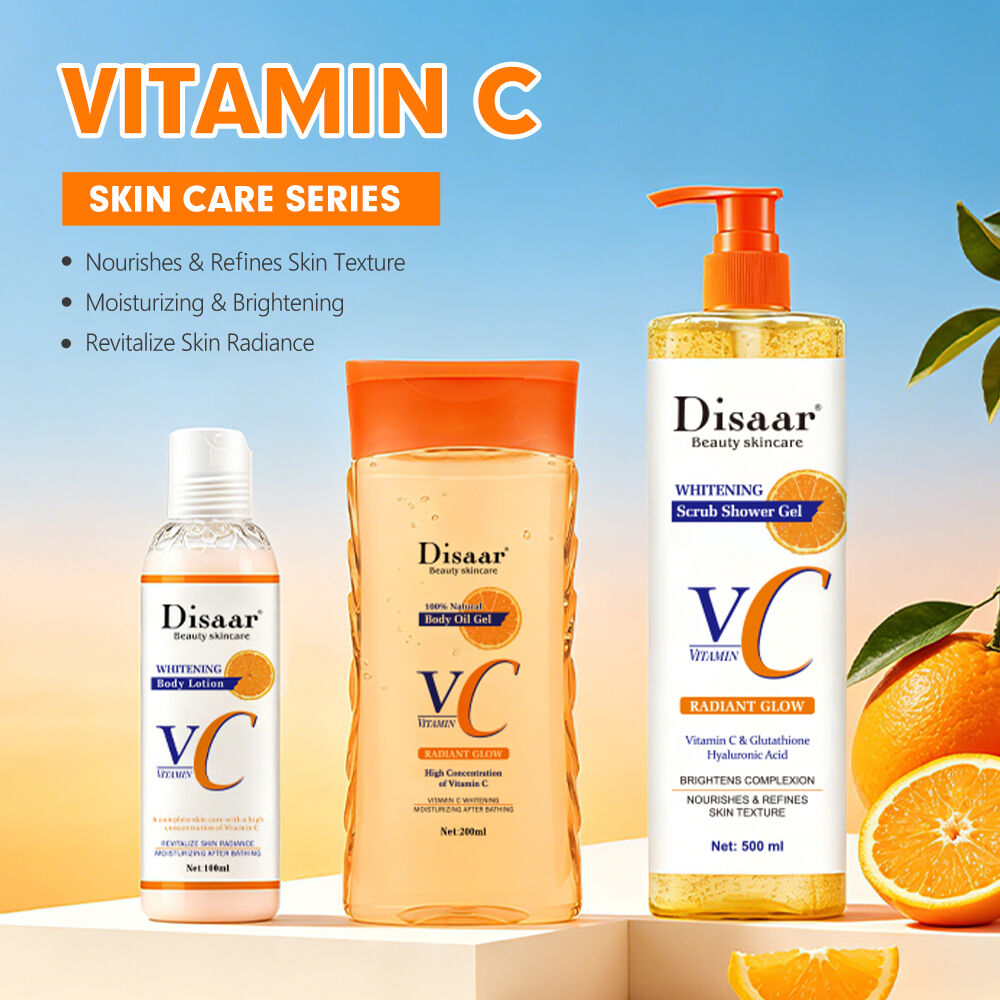 Disaar Vitamin C Body Care Series Bulk Purchasing Body Cleansing Exfoliating and Moisturizing Care for Radiant-Looking Skin