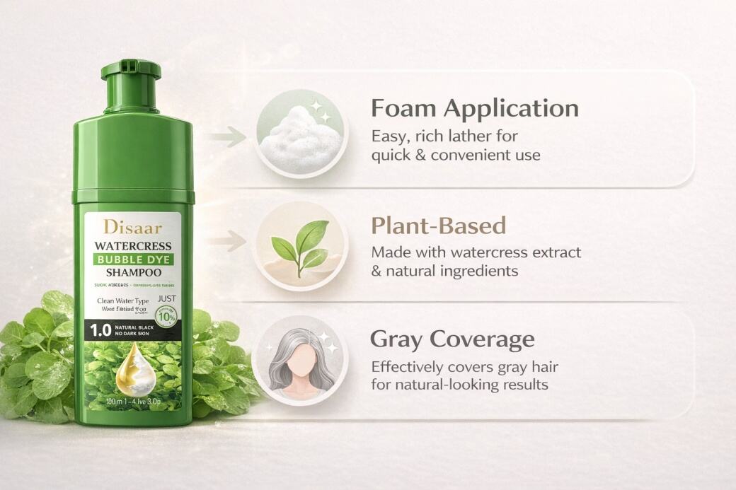 Advantages of Watercress Disaar Bubble Dye Shampoo.jpg