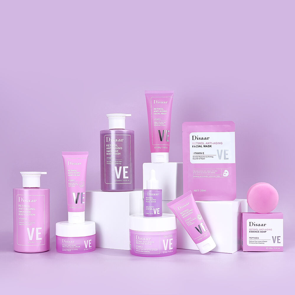 Serie de cuidado de la piel anti-edad con retinol Disaar Smoothie para firmeza, luminosidad y fabricación profesional de marca privada