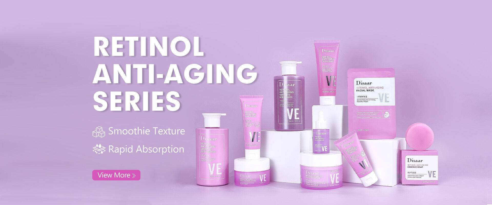 Disaar Smoothie Retinol Anti Aging Skin Care Series