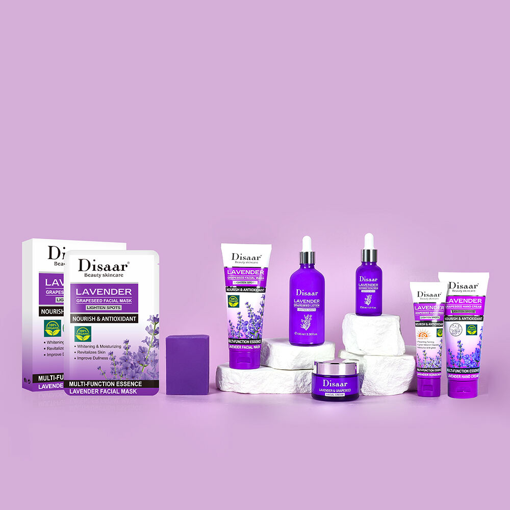 Worry About Pigmentation?Lavender Grape Seed Spot Lightening Skin Care Series Will Give You New Routine