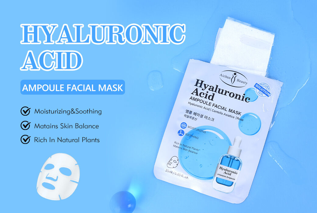 Aichun Beauty 25ml × 5pcs Hyaluronic Acid Ampoule Facial Sheet Mask for wholesale