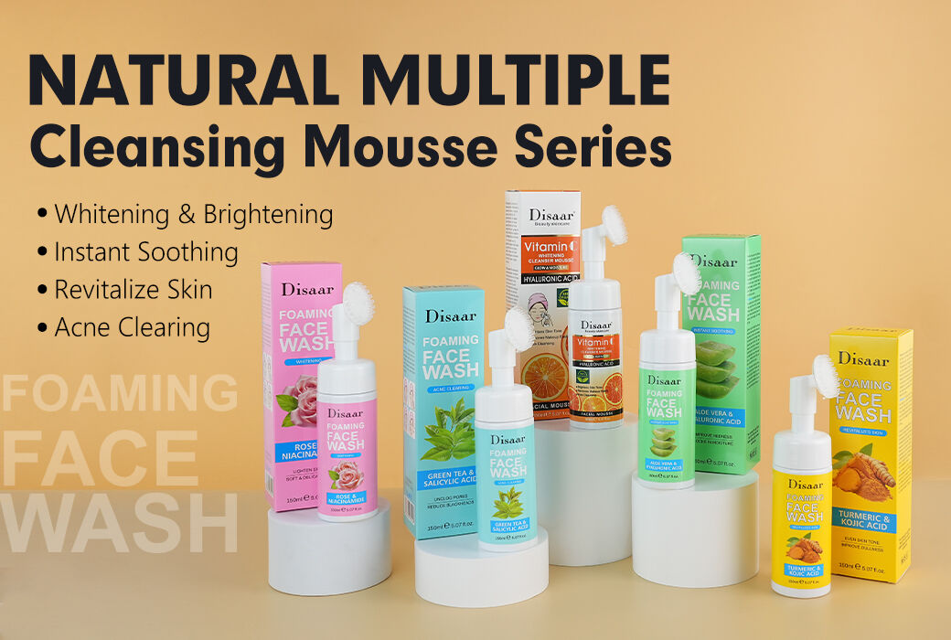 Cleansing Mousse Series Foaming Face Wash With Brush Head Wholesale