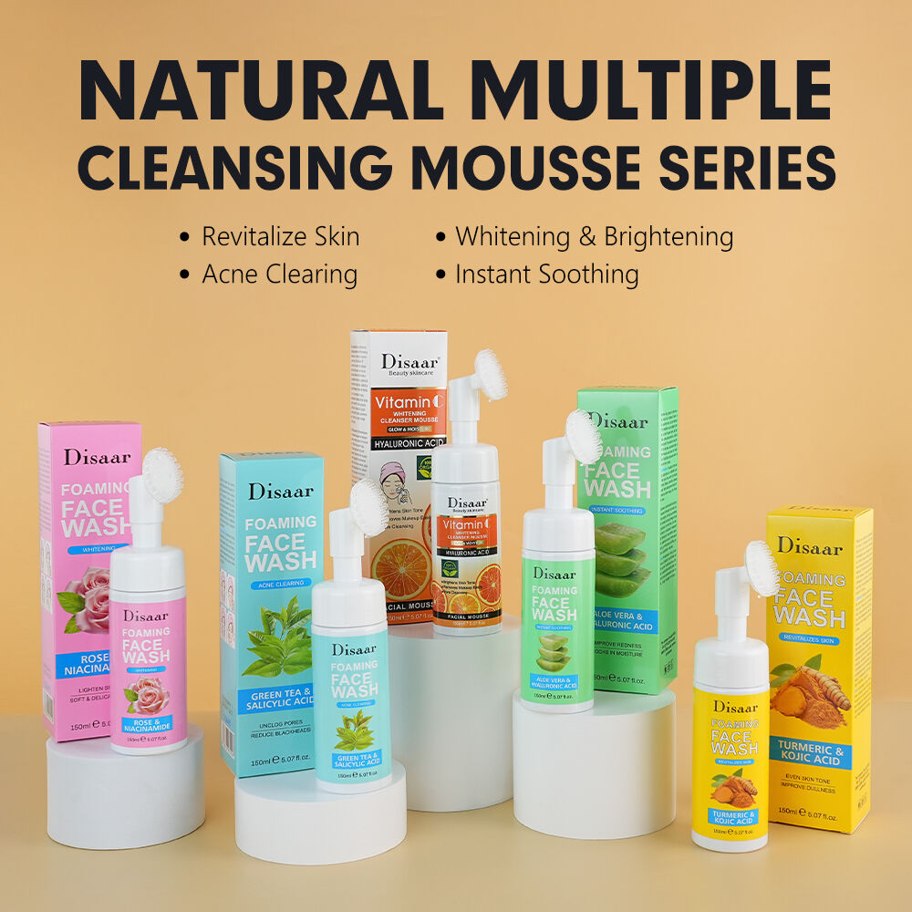 Cleansing Mousse Series Foaming Face Wash With Brush Head Wholesale