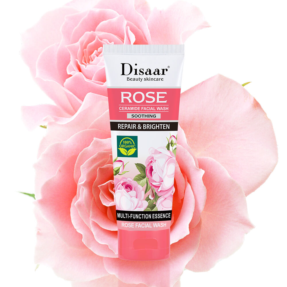 Disaar Orgánico Rosa y Ceramida Lavado Facial Simple Refrescante para Lavar Rostro Crema para Manos Productos de Cuidado de la Piel Fabricante OEM