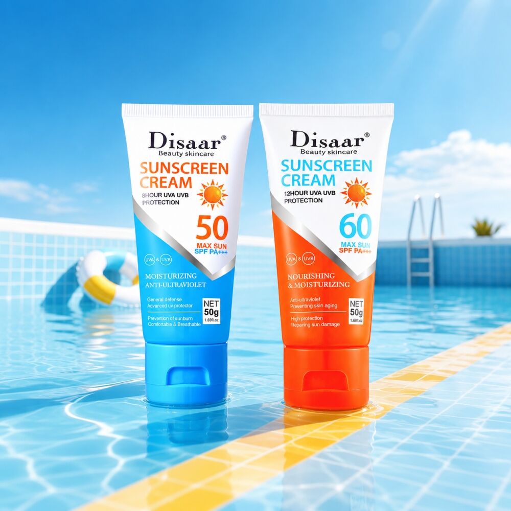 Увлажняющий солнцезащитный крем Disaar SPF50 / SPF60 PA+++ объемом 50 г для ежедневной защиты от УФ-излучения — оптовые линейки средств по уходу за кожей на солнце