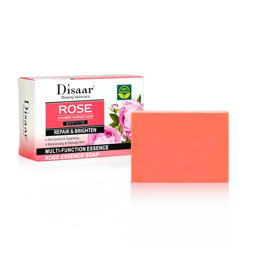 Dissar Handmade Rose & Ceramide Essence Soap Skin Whitening Brightening Soap Deep Cleansing Pores Products For Women Men