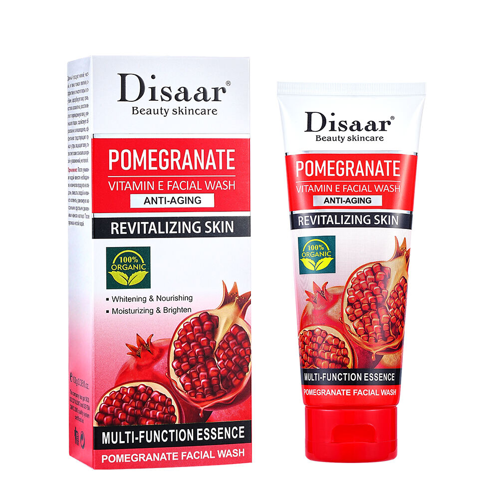 Disaar Pomegranate & Vitamin E Facial Wash Cream-Based Whitening Nourishing Face Wash Oily Skin Deep Cleansing Pore Cleaning