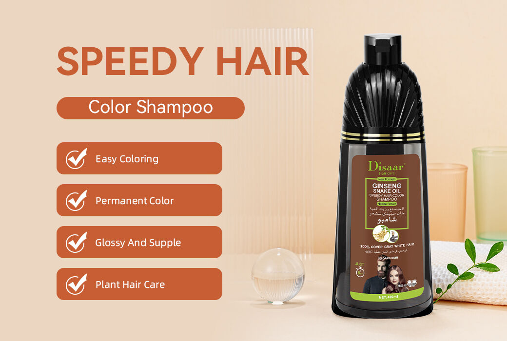 GINSENG & SNAKE OIL SPEEDY HAIR COLOR SHAMPOO (Nature Brown)
