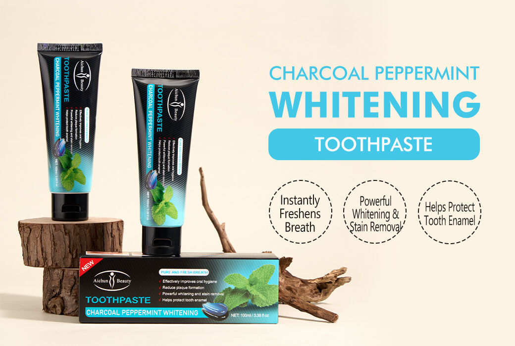 Aichun Beauty 100g Charcoal Peppermint Whitening Toothpaste With Strong Fresh-breath