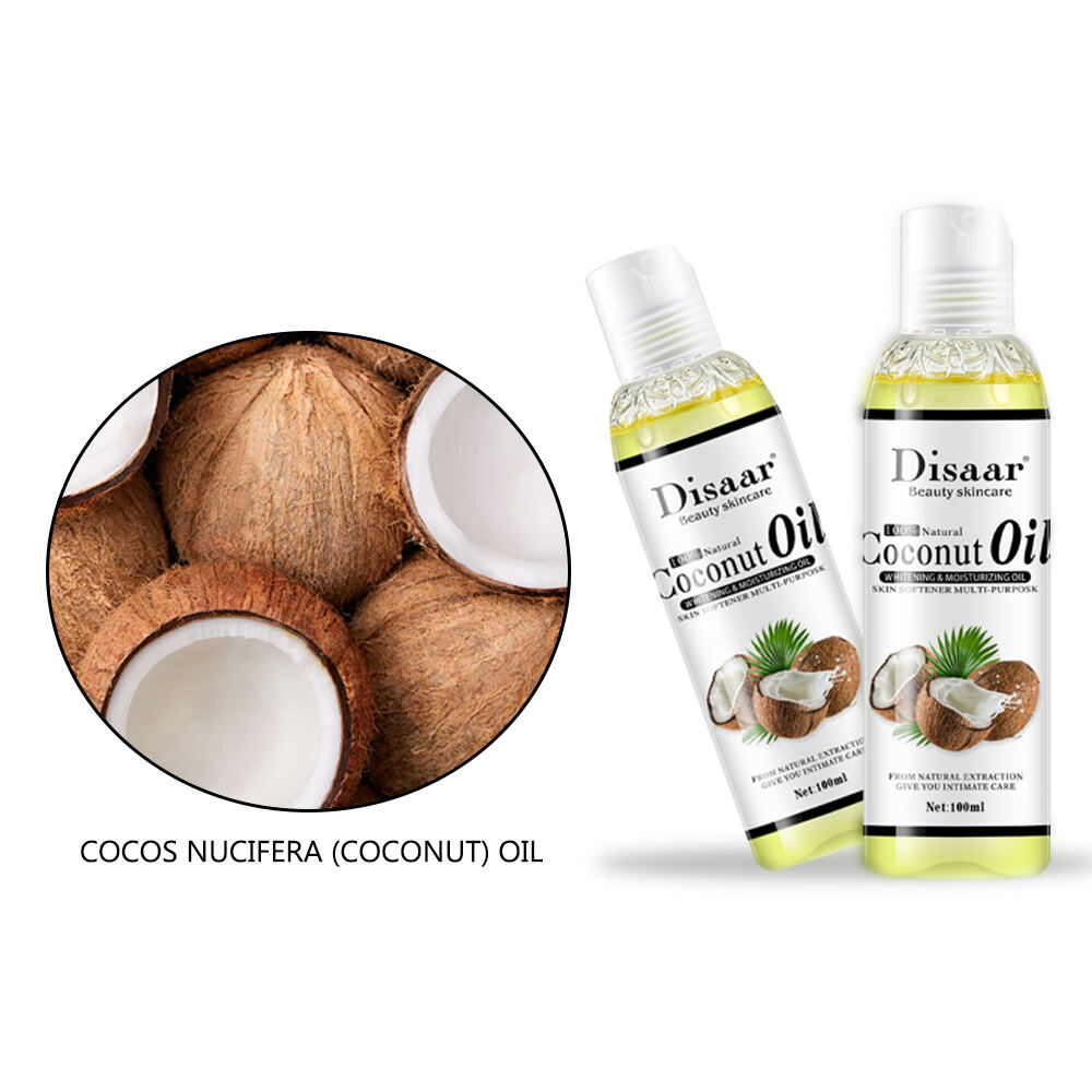 Disaar Pure 100% Natural Moisturizing Coconut Essential Body Care Massage Oil For All Skin