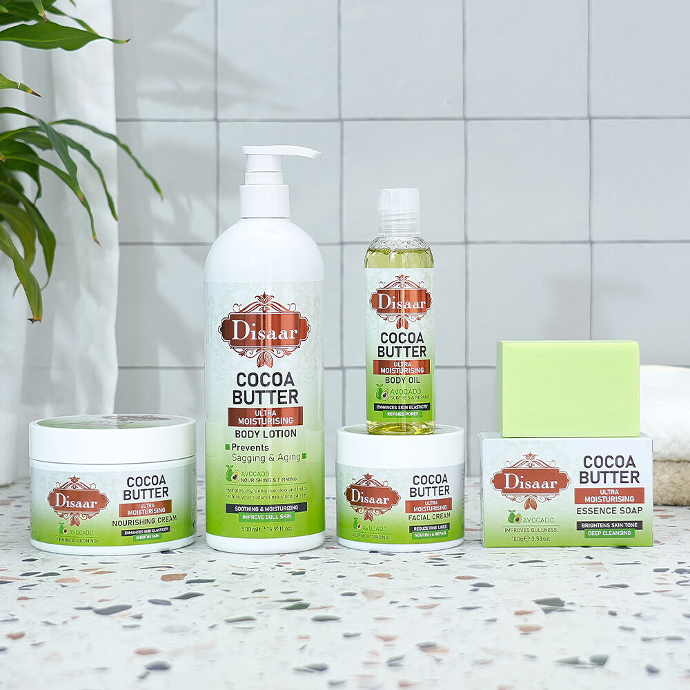 ディープな栄養補給、明るさの向上、日常の保湿に適した、ディーサール ココアバター アボカド モイスチャライジング・リペアリング スキンケアシリーズ。OEM工場供給