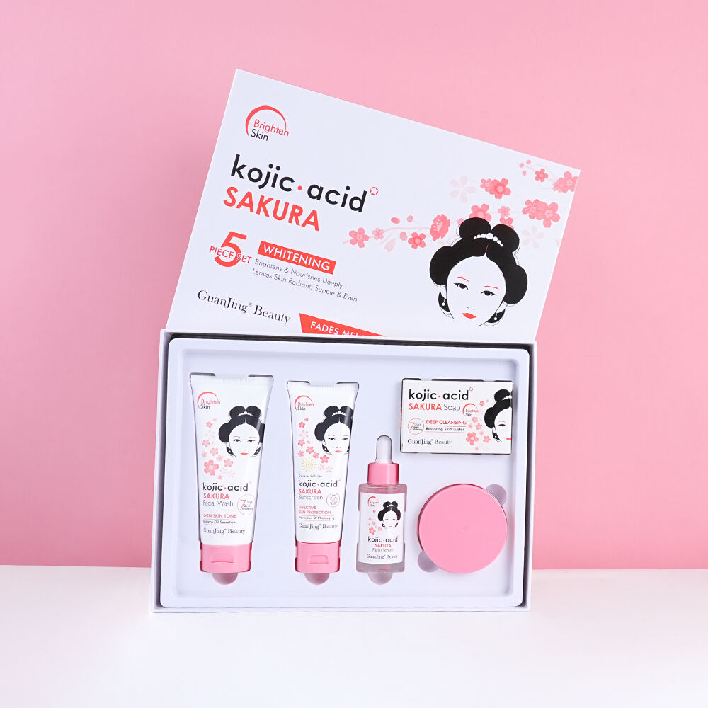 Guanjing Kojic Acid Sakura Whitening Skin Care 5 Piece Set
