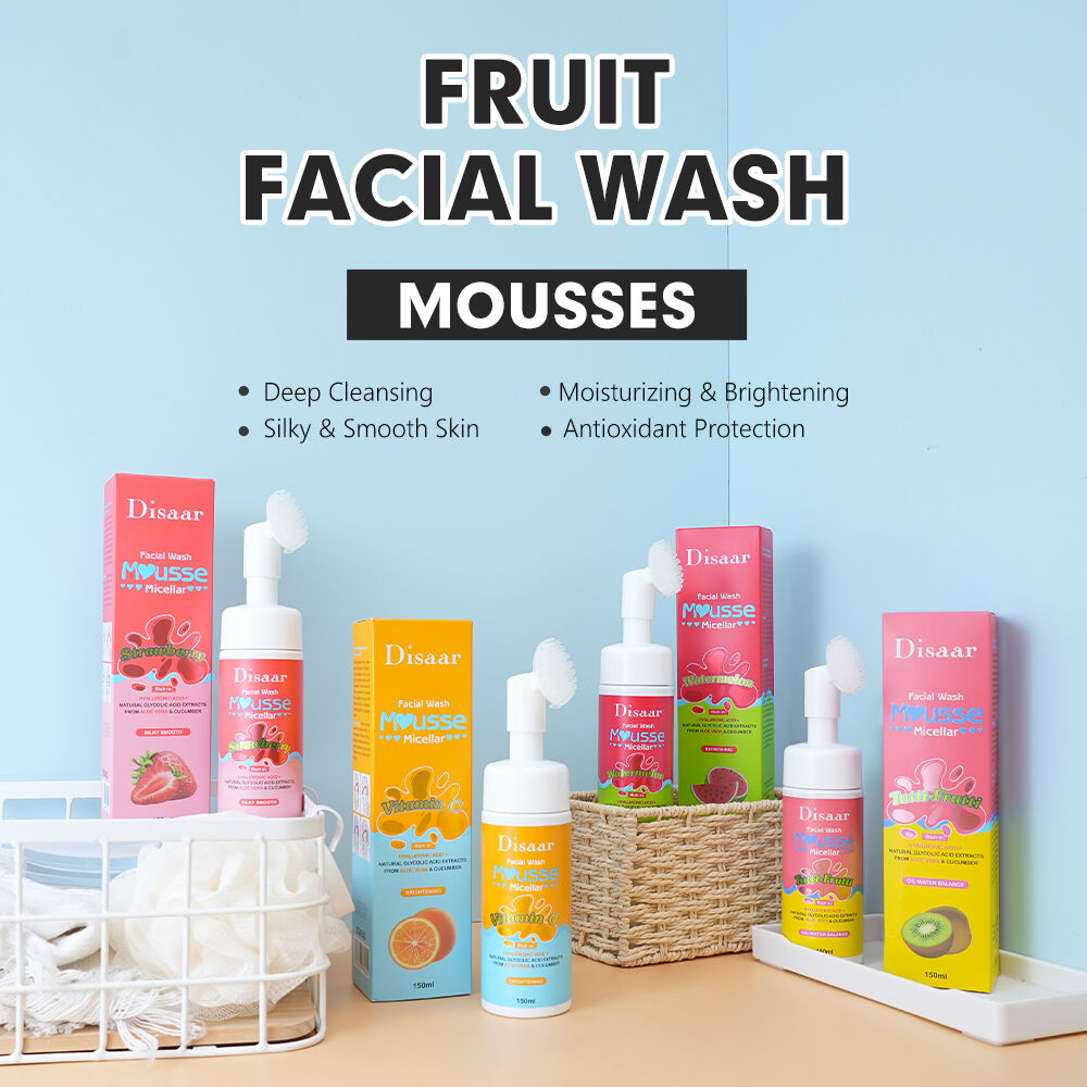 Disaar Espuma Limpiadora Facial con Agua Micelar de 150 ml, Serie de Espuma Facial para Limpieza Profunda Diaria con Cabeza de Cepillo