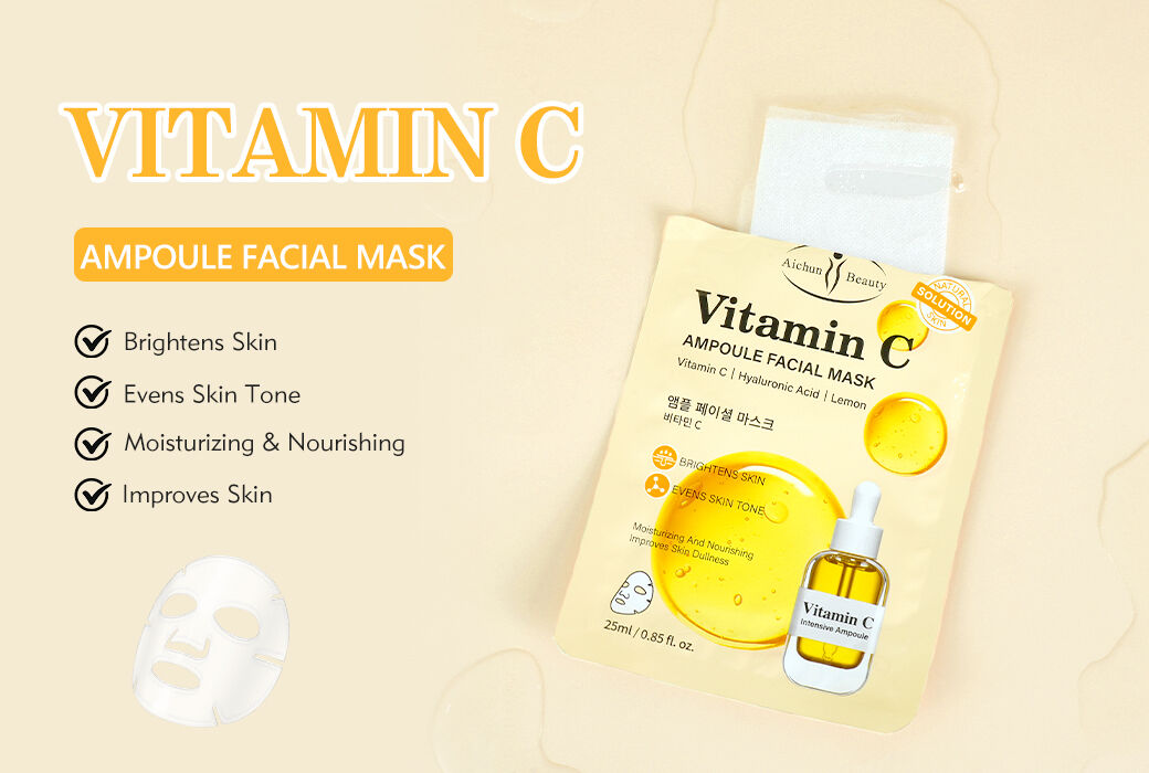 Aichun Beauty 25ml × 5pcs Vitamin C Ampoule Facial Sheet Mask for wholesale