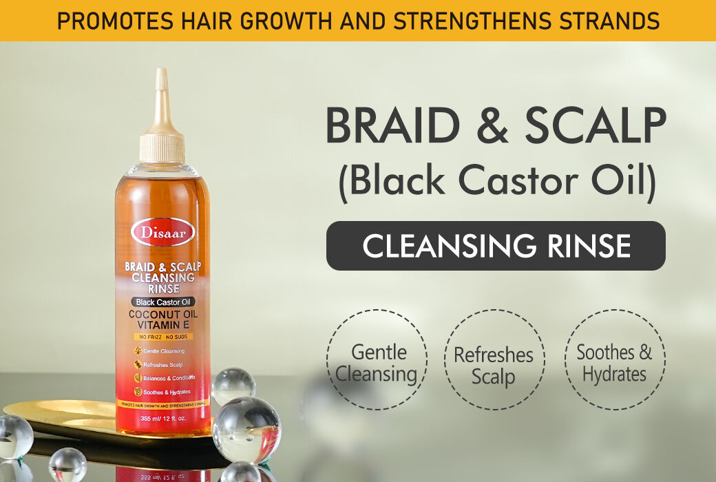 Disaar Black Castor Oil Braid & Scalp Cleansing Rinse